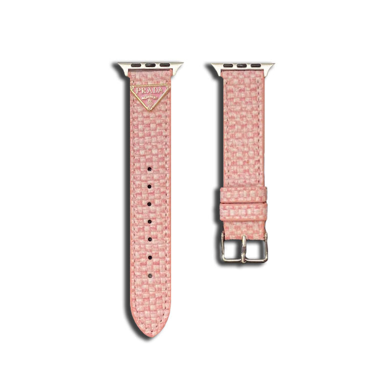 Knit Prada Apple Watch Band Pink-BZK240509