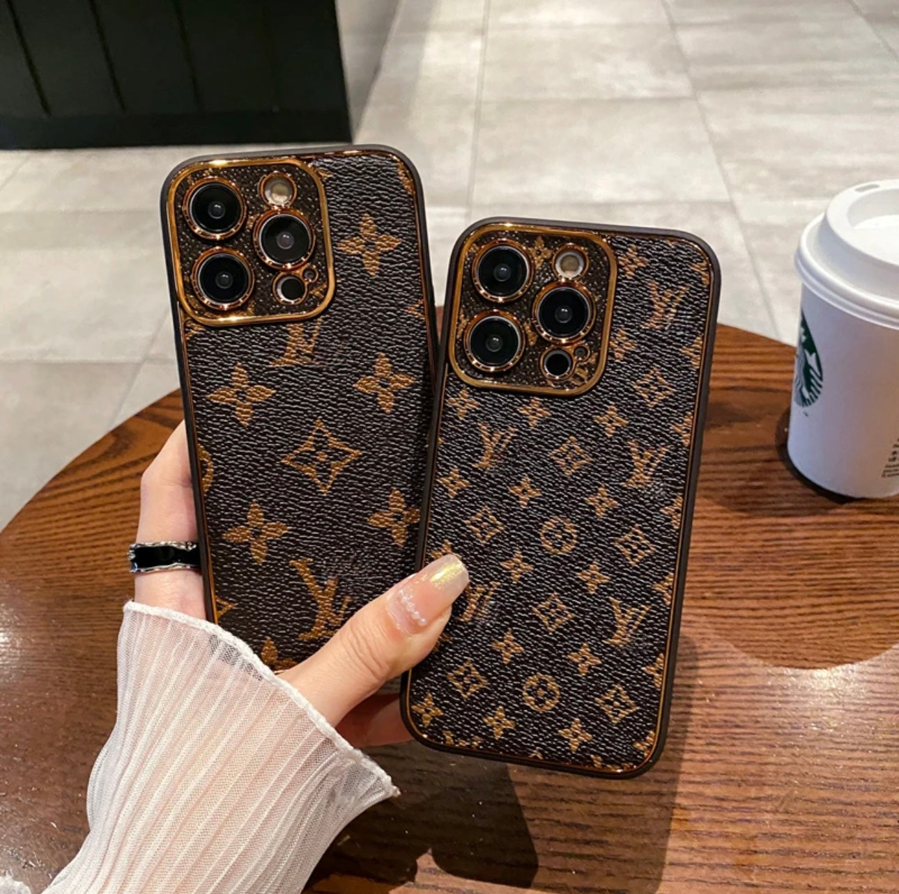 NEW LV  Shine x Mono iPhone Case (with box)